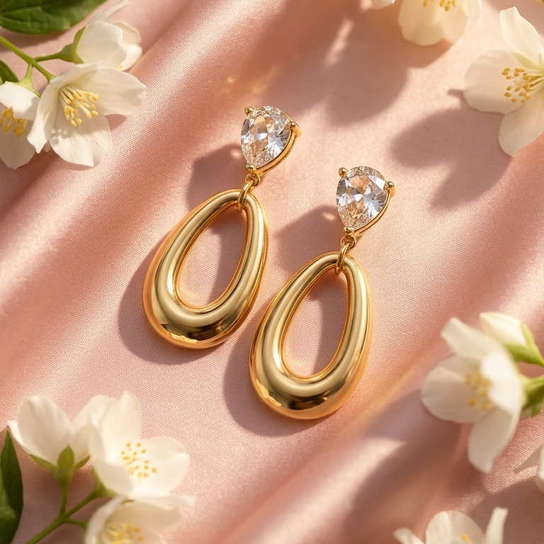 ElegantGoldteardropEarrings