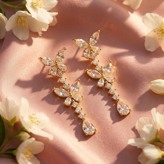 teardrop and marquise-cut stones Earrings