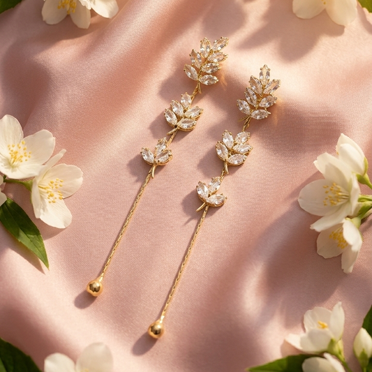 Long Gold Dangle Earrings