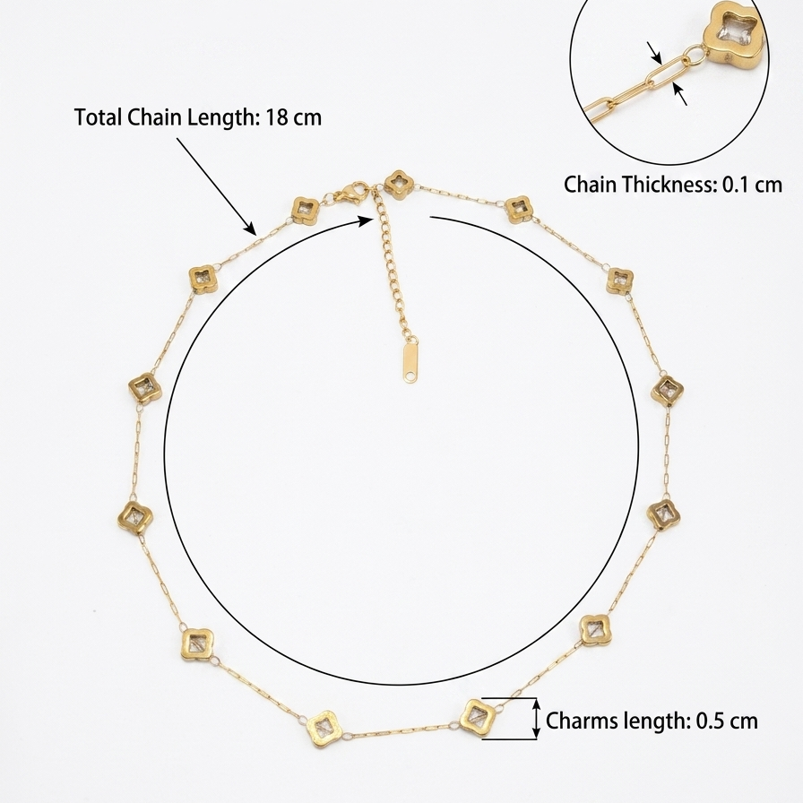 Elegant Geometric Gold Chain necklace
