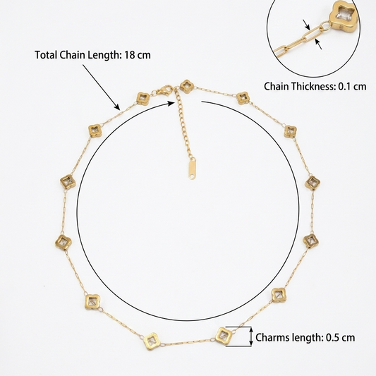 Elegant Geometric Gold Chain necklace