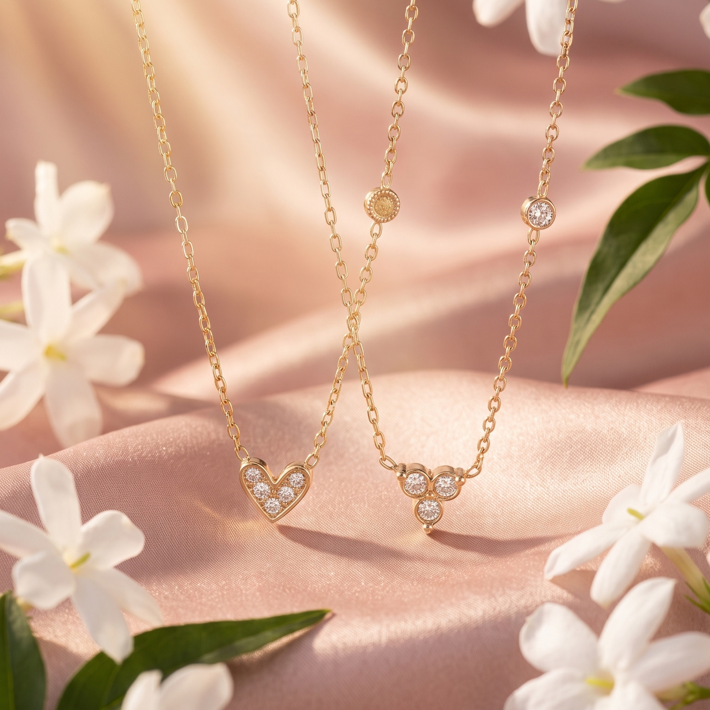 Minimal trio flower chain