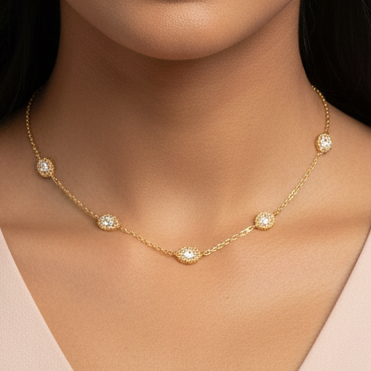 Dainty Marquise Necklace