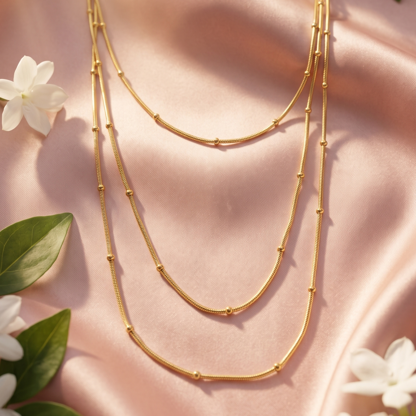 Three layered ball chain