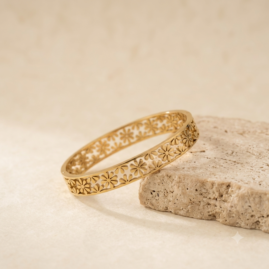 Golden Flower Size Kada