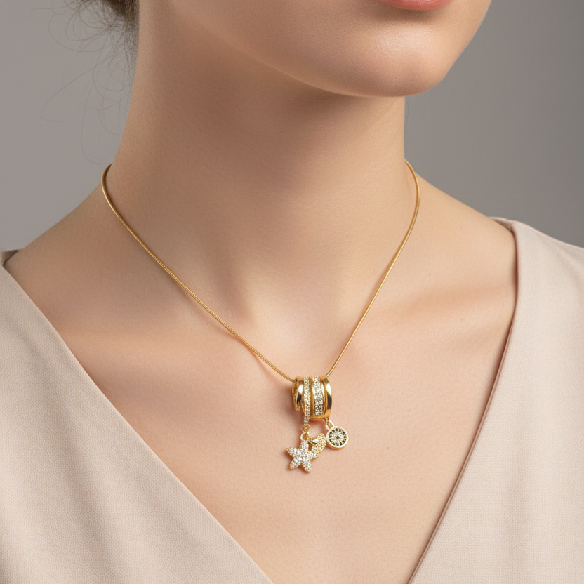 Mini Charm Solitaire chain