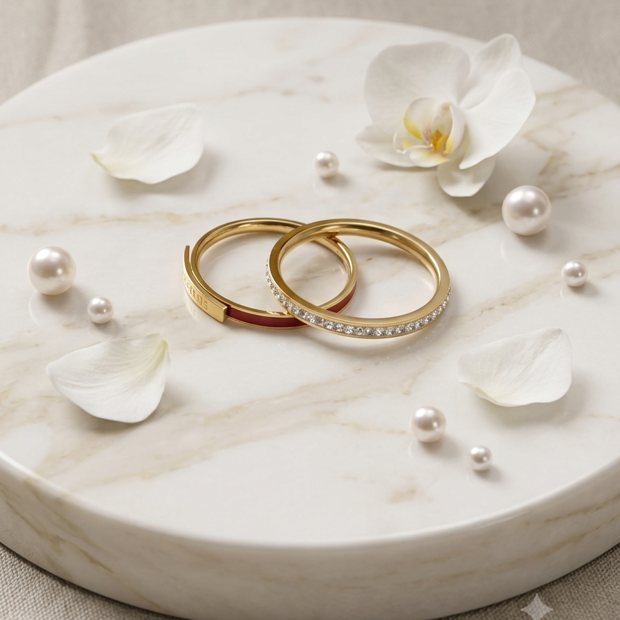 InfinitySparkRing -18KGoldPlated WaterProof Anti-Tarnish