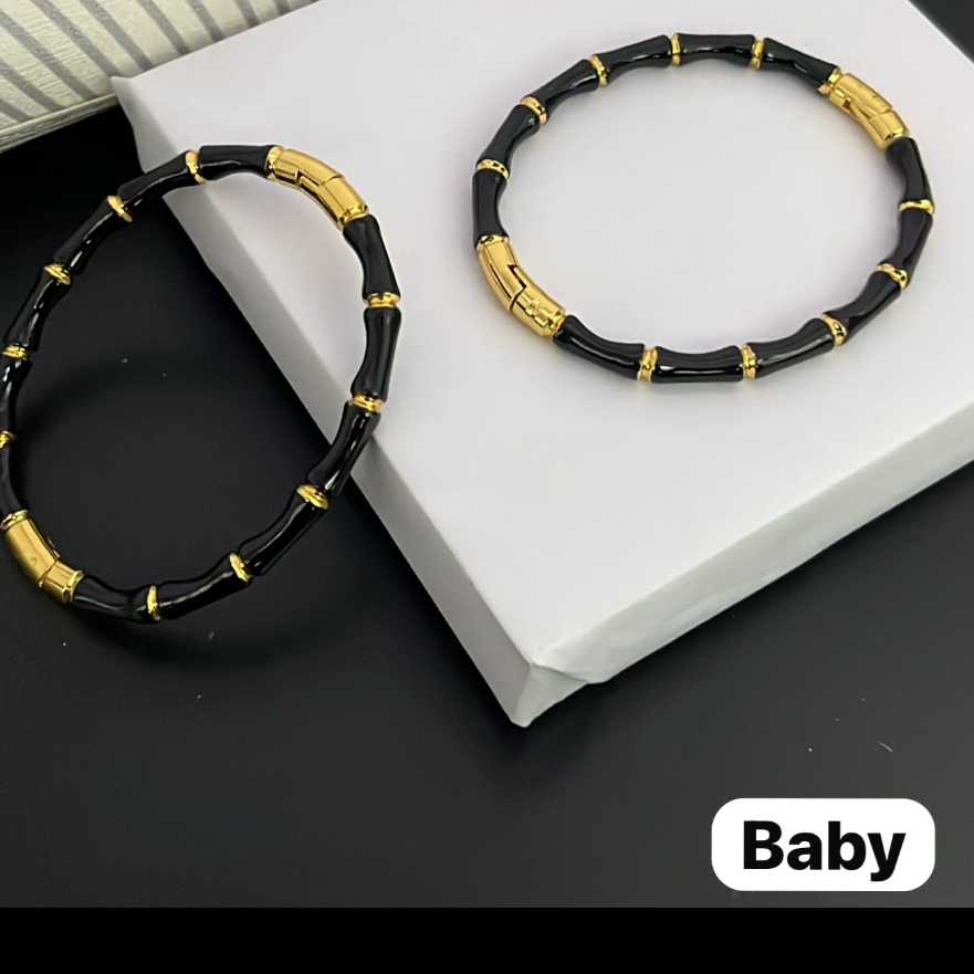 Black bamboo baby size kada