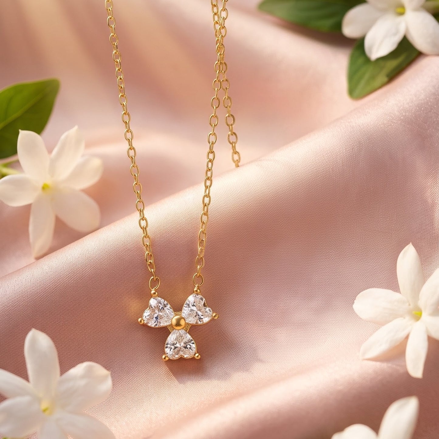 Trio petal pinterest inspired necklace