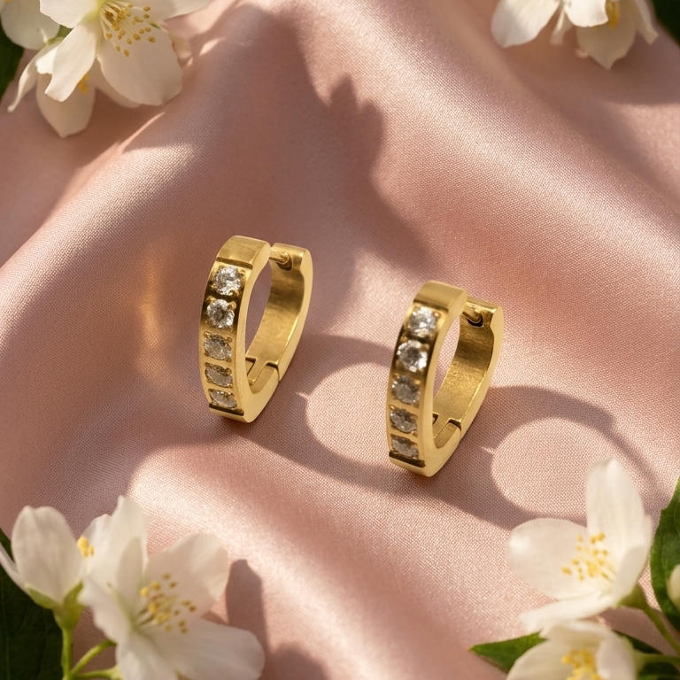 Modren Gold Hoop Earrings