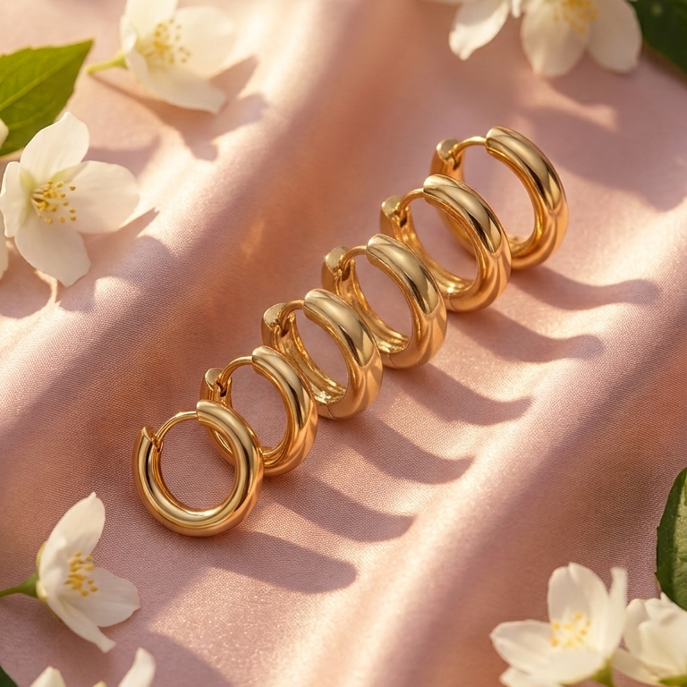 Minimalist Gold Hoop Earrings