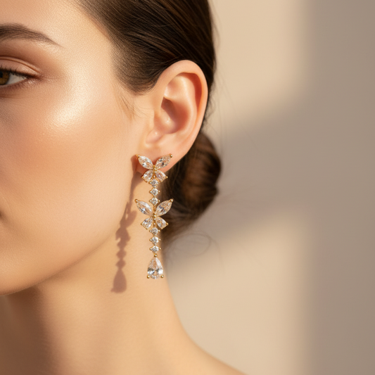 teardrop and marquise-cut stones Earrings