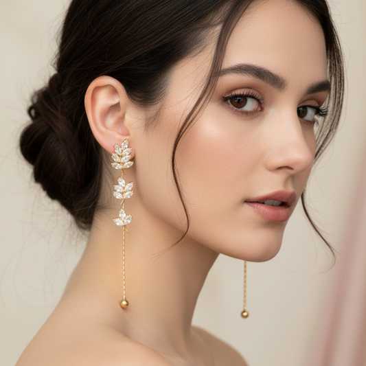 Long Gold Dangle Earrings