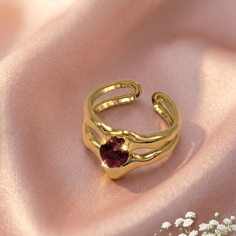 Luna Blush Heart shape Ring