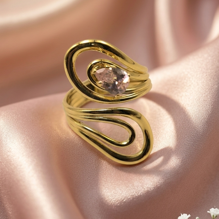 Elysian Open Crystal Ring