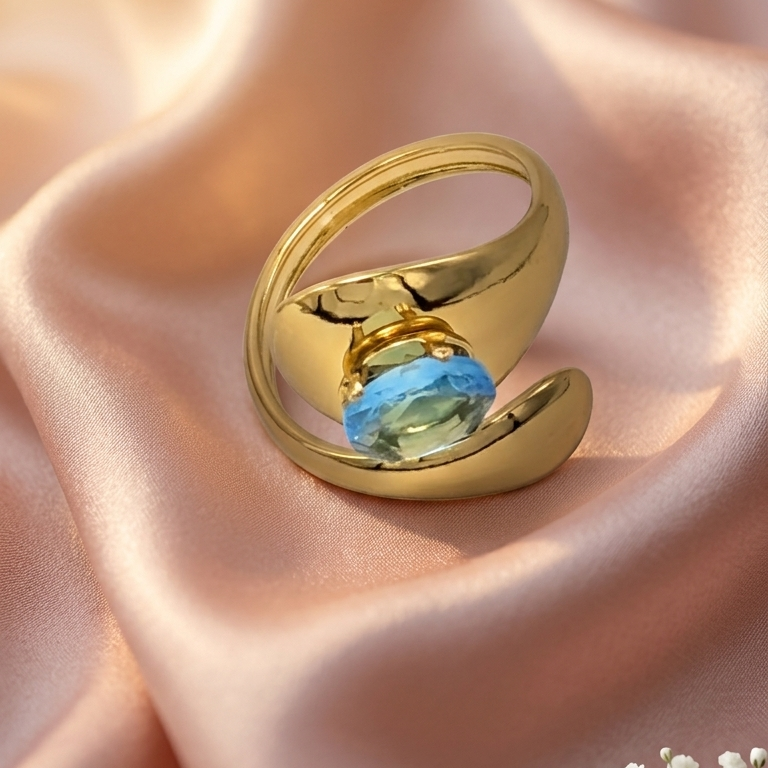 Elegant blue Gemstone Ring
