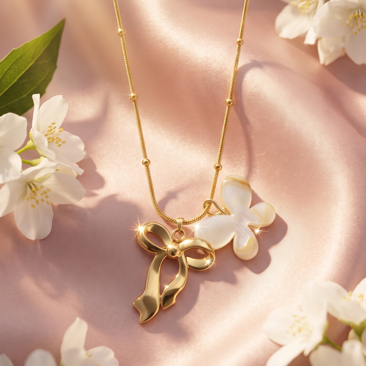 Bow & Bloom Neckalce