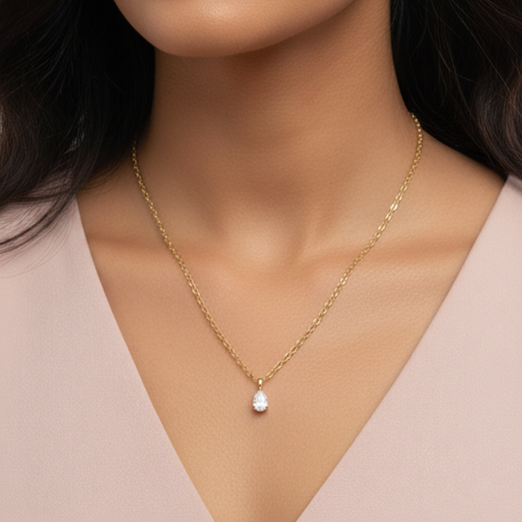 Dainty Tear drop chain