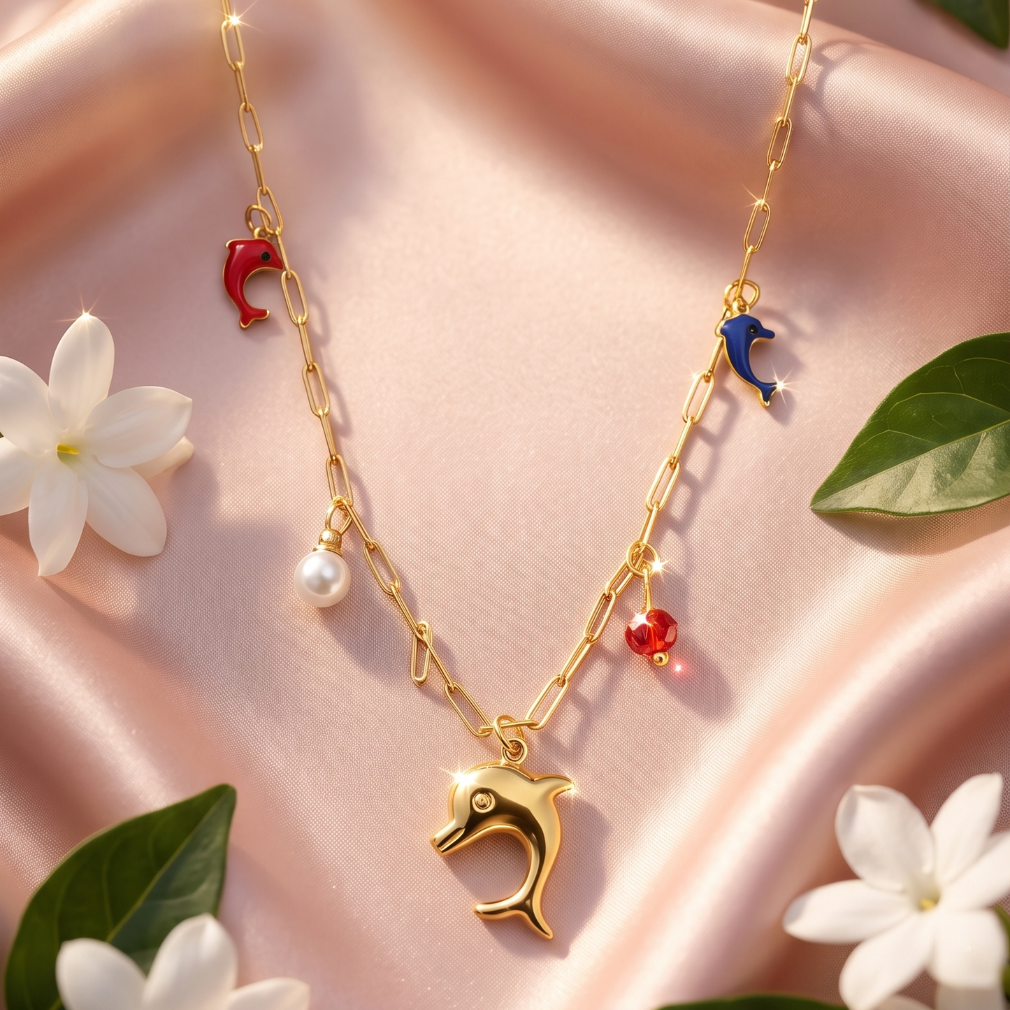 Ocean Dolphine Charm Necklace