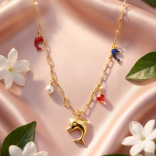 Ocean Dolphine Charm Necklace