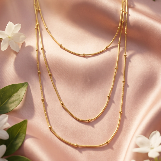 Three layered ball chain