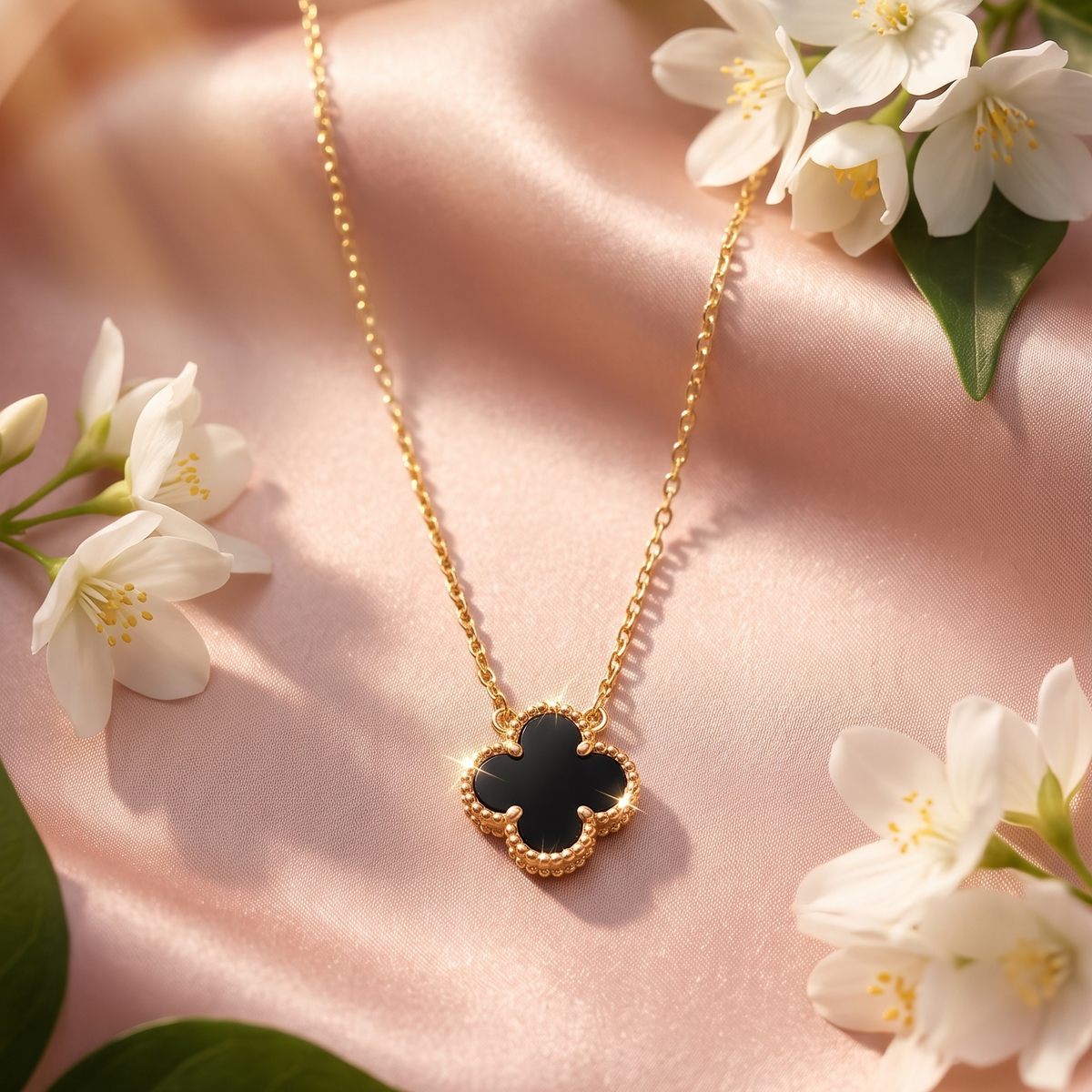 Black & White Double sided clover chain