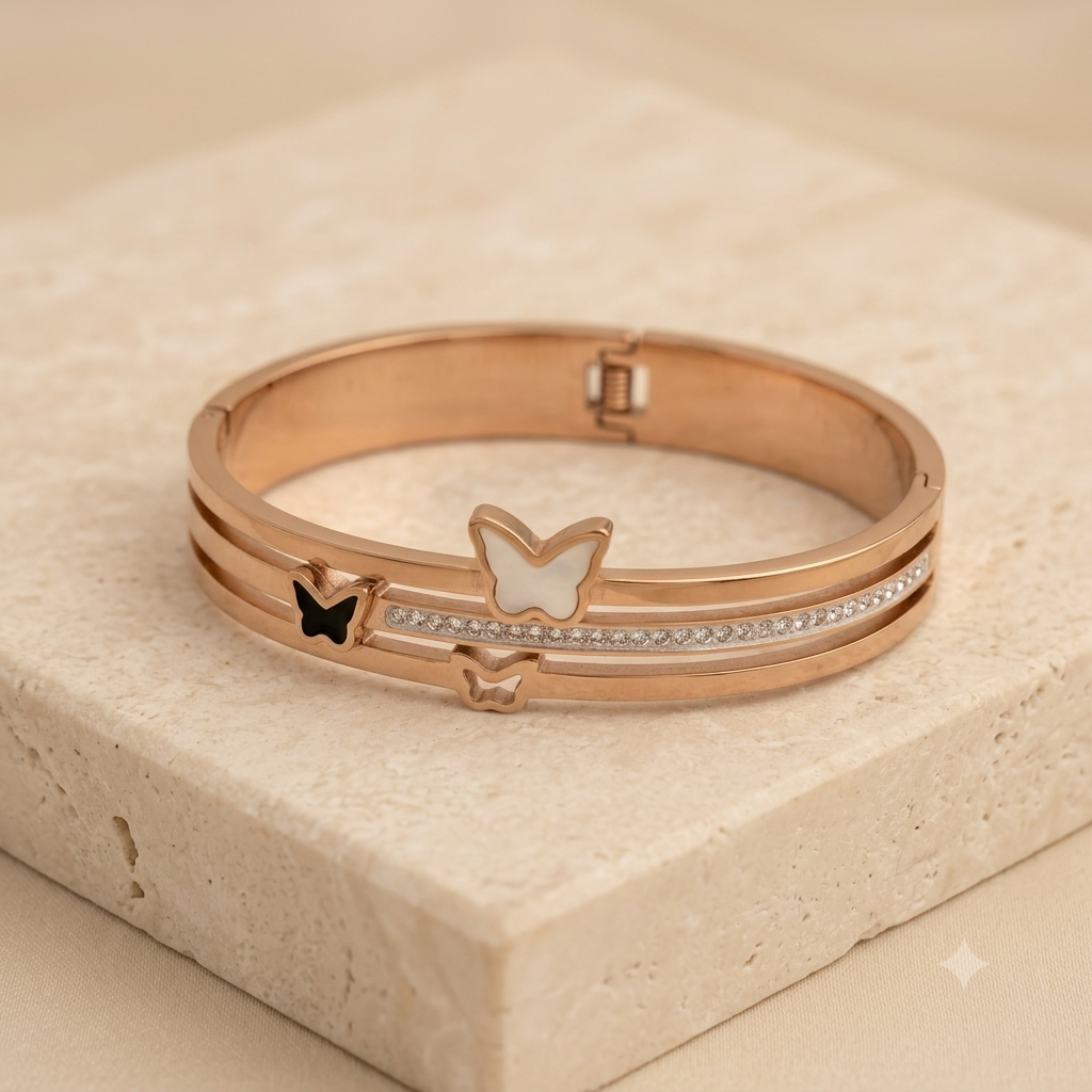 Rose Gold Butterfly Kada