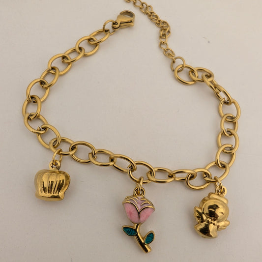 Royal bloom charm bracelet