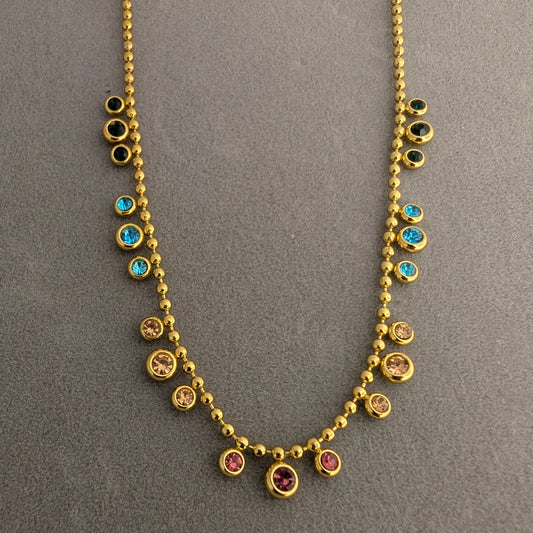 Aurora Stone Drop Necklace