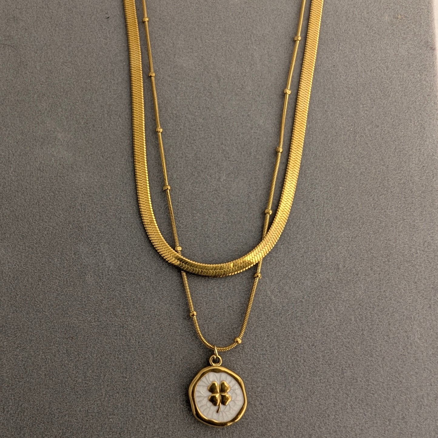 Sokvi Aura Layered Coin Necklace