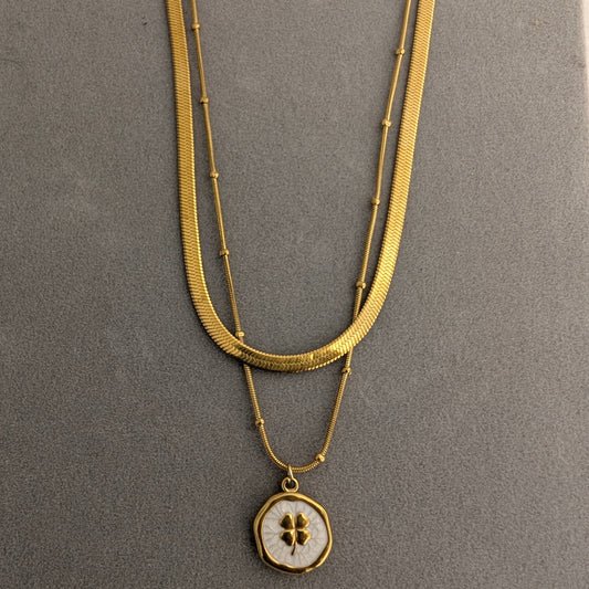 Sokvi Aura Layered Coin Necklace