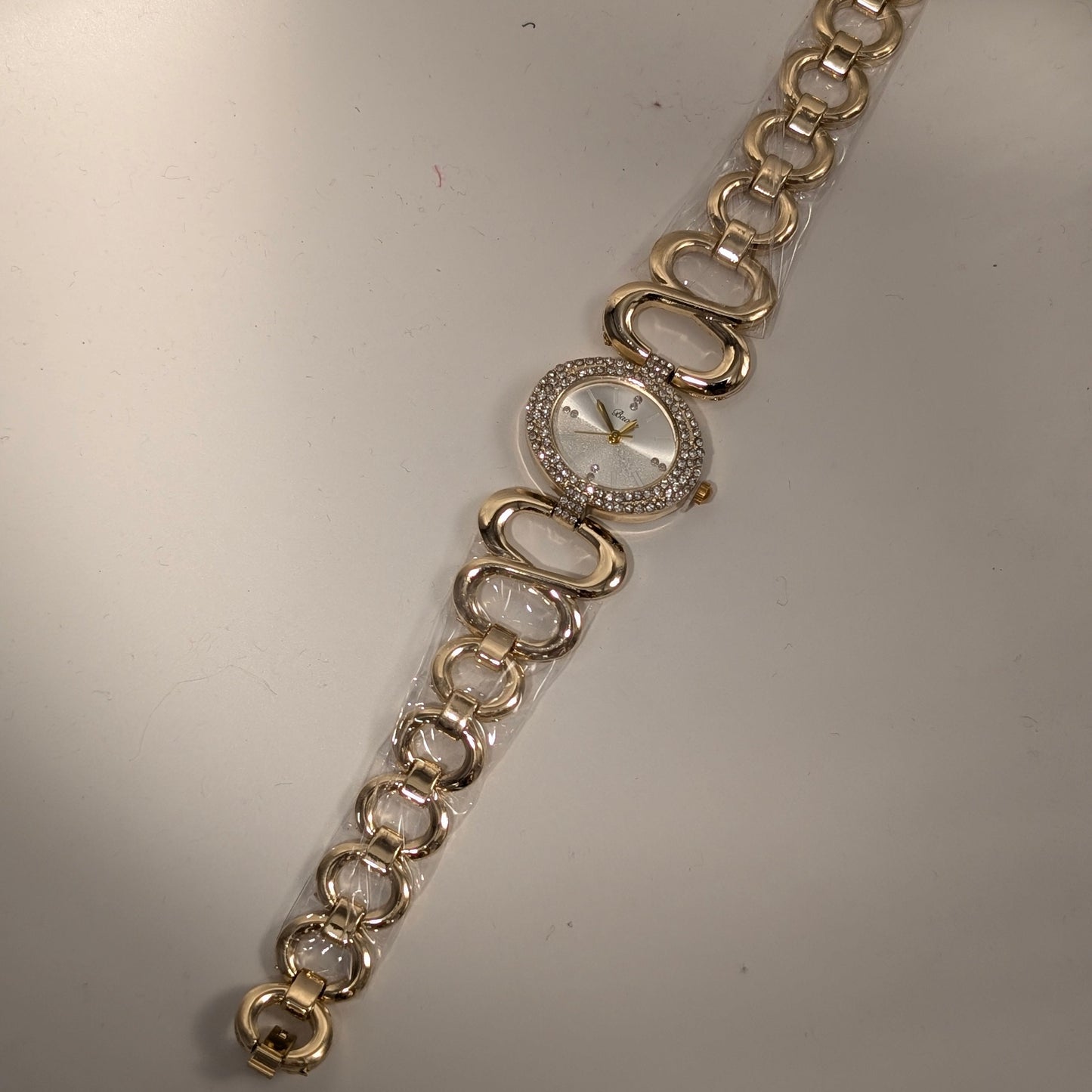 Crystal encrusted bezel watch