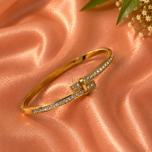 Celeste Crystal Open Cuff Kada