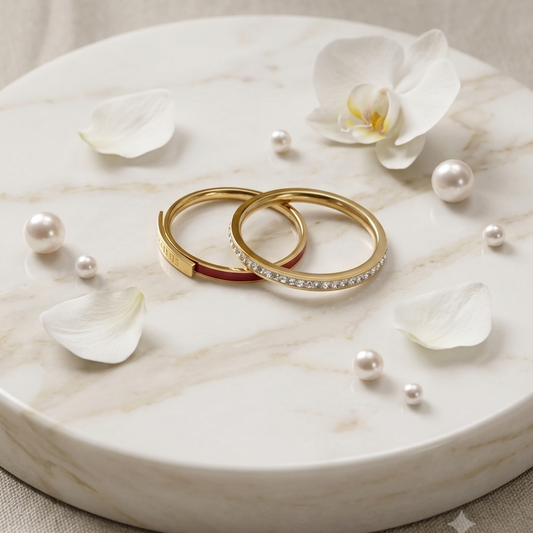InfinitySparkRing -18KGoldPlated WaterProof Anti-Tarnish