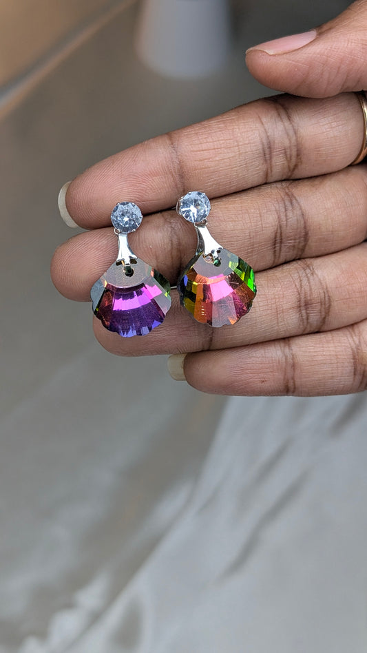 Aurora prism crystal drop earrings