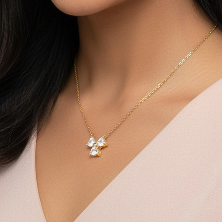 Trio petal pinterest inspired necklace
