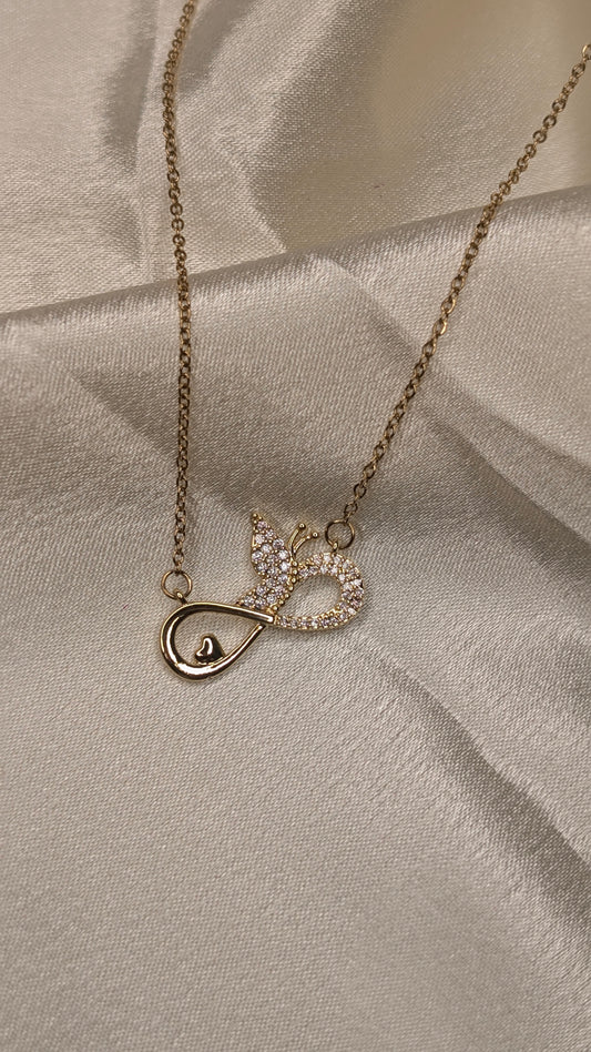 Antitarnish infinity stones pendant chain