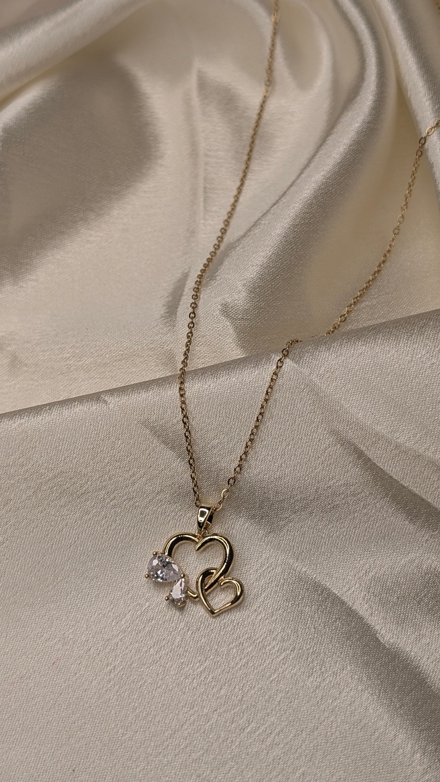 Antitarnish double heart chain