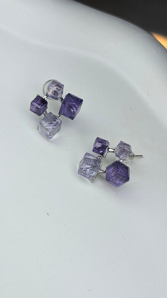 3d crystal stud earrings