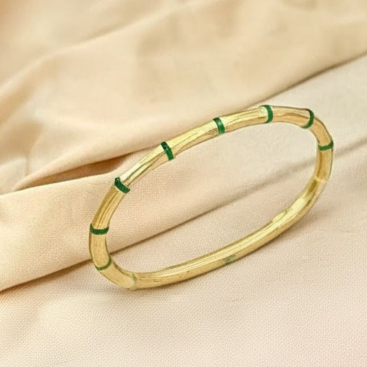Green stones bamboo kada